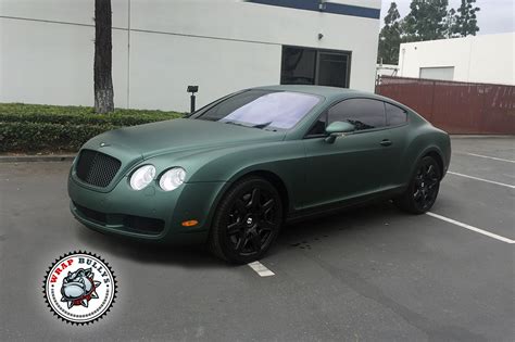 Factors like body lines and surface area of the car are factored into the pricing. Matte Green Bentley Car Wrap | Wrap Bullys