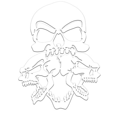 Buy Screamer 10 Airbrush Skull Stencil Reusable Thick Mylar Laser Cut