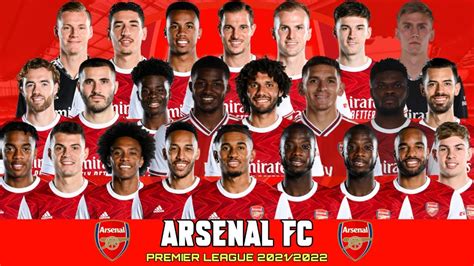 Arsenal Fc Squad 20212022 With David Alaba Official Season 20212022