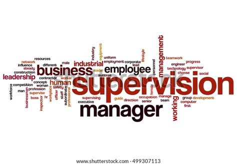 Supervision Word Cloud Concept Stock Illustration 499307113
