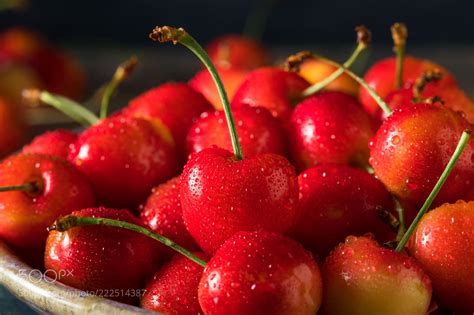 Raw Organic Red Sweet Cherries Brent Hofacker Chicago Usa Canon