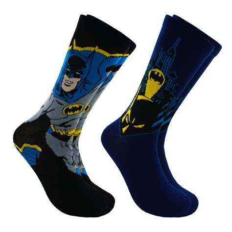 Hyp Dc Comics Batman Running Mens Crew Socks 2 Pair Pack Shoe Size 6 12 Ebay