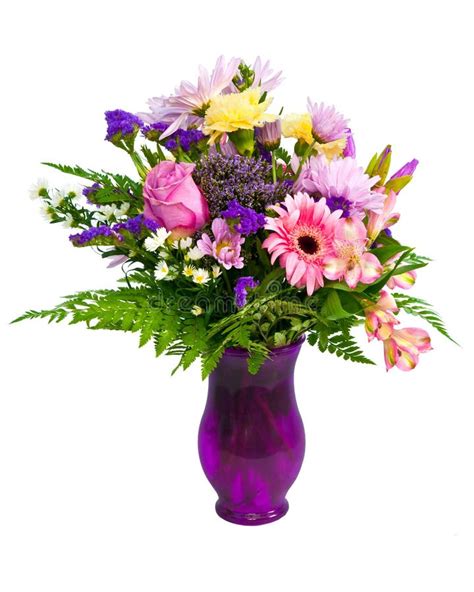 Colorful Flower Bouquet Arrangement In Vase Royalty Free Stock Image