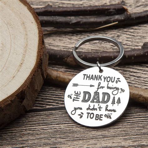 Brought as a gift for my dad for father's day and he loved it and made his laugh so very happy with it. Stepfather Dad Gift Keychain for Step Dad Wedding Gift for ...