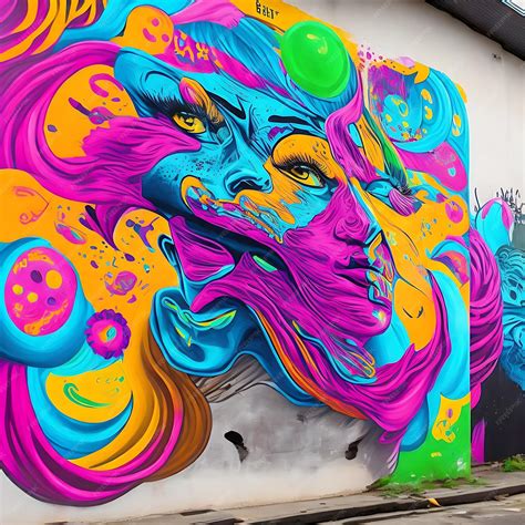 Premium Ai Image Vibrant Colors Of Street Art To The City Ai Generated