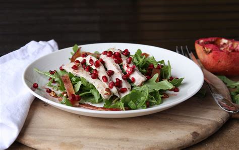 Turkey And Pomegranate Salad With Bacon And Toasted Walnuts Canadian