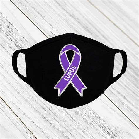 Lupus Awareness Ribbon Mask Purple For Lupus Awareness Lupus Etsy
