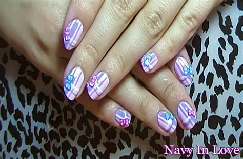 Andrada Otel Cute Pink And Lila Nail Art English