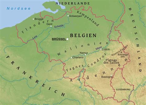 Karte Von Belgien Freeworldmaps Net