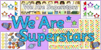 We Are Superstars Ready Made Reward Display Pack Twinkl