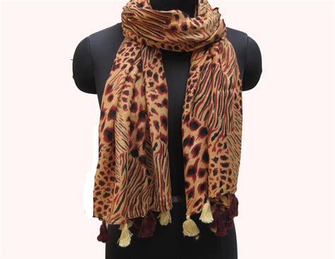 Tiger Print Scarf Animal Print Scarf Light Weight Scarf Stole