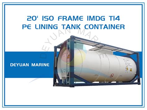 20 Iso Frame Imdg T14 Pe Lining Tank Container From China Manufacturer