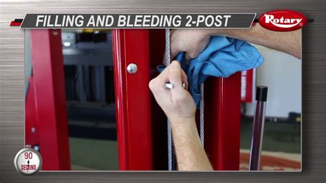 90 Second Know How Filling And Bleeding A 2 Post Lift Youtube