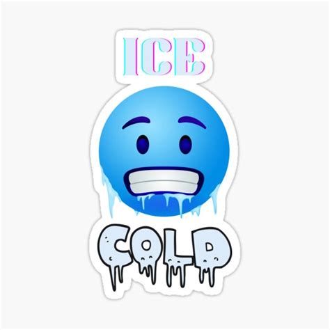 Freezing Ice Cold Emoji Sticker For Sale By Jimjo Redbubble