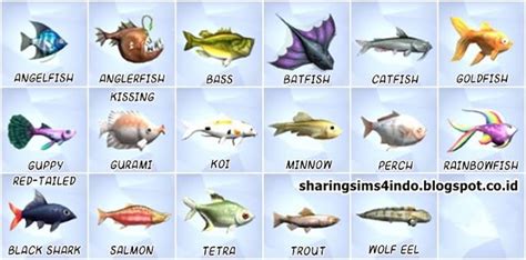 Fish Collections In Oasis Springs Sims4 World Wolf Eel Angler Fish