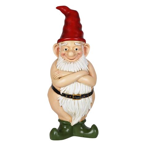 Buy Exhart Naked Gnome Garden Statue Funny Resin Gnome Statue W Long