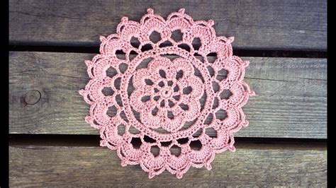 Crochet Flower Summer Haze Doily Tutorial Easy For Beginners Youtube