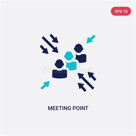 Two Color Meeting Point Vector Icon From Human Resources Concept