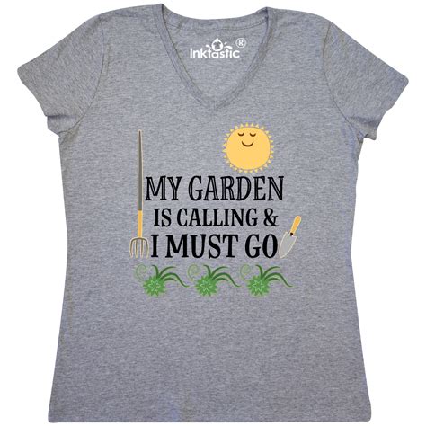 Gardening Funny Garden Is Womens V Neck T Shirt Athletic Heather 1999 Cutehobbytshirts