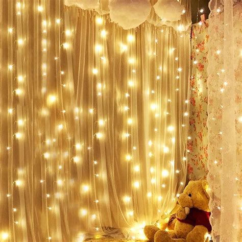 3m X 2m Curtain Fairy Lights 200 Led String Lights Usb Furniture