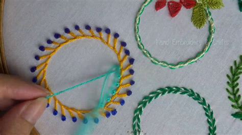 Hand Embroidery Circle Design With French Knot Stitcheasy Hand