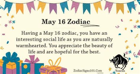 May 16 Zodiac Is Taurus Birthdays And Horoscope Zodiacsigns101
