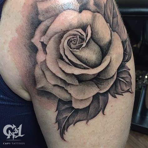 Cap tattoos tattoos capone black gray rose tattoo. Cap1 Tattoos : Tattoos : Capone : Black And Gray Rose Tattoo
