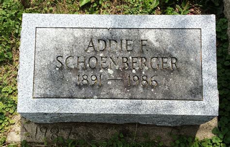 Addie F Schoenberger 1891 1986 Find A Grave Memorial