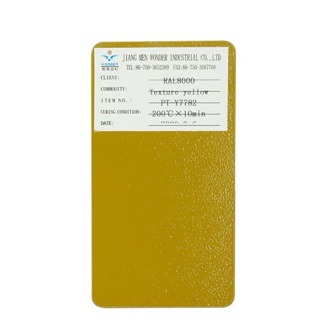 Ral Texture Yellow Sand Epoxy Polyester Electrostatic Powder