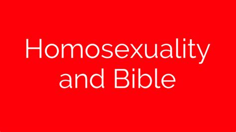 Homosexuality And Bible Pentecostal Theology