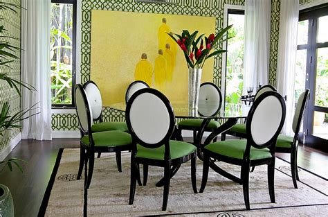 Creating Wonderful Dining Room With Refreshing Green Accent Homesfeed
