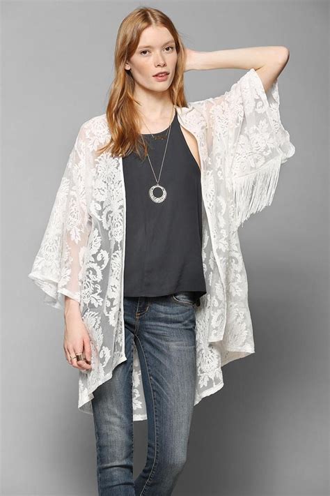 White Lace Kimono Wardrobe Mag
