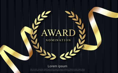 Award Nomination Design With Ribbon 1215282 Vector Art At Vecteezy