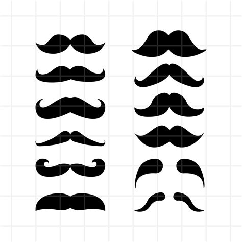 Mustache Svg Moustache Cutting File Mustache Clipart Etsy