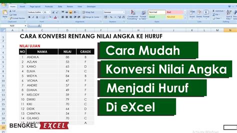 Rumus Konversi Nilai Dalam Excel Rajin Belajar