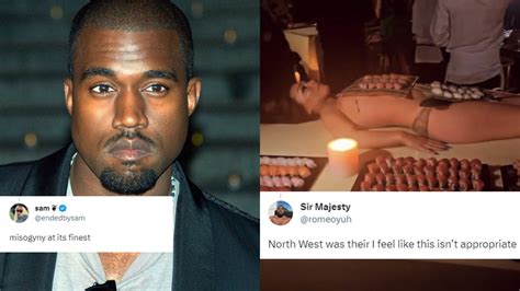 Kanye West Serving Sushi On Naked Woman On His Birthday Has Netizens All Riled Up North Was