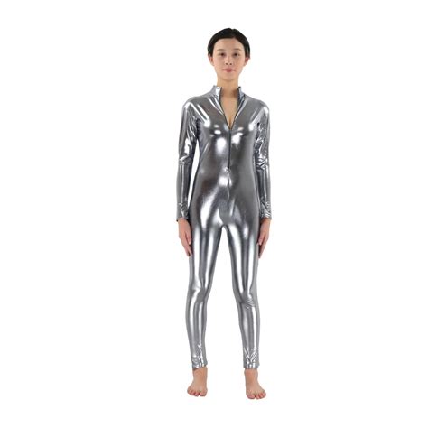 fullbody split lycra spandex zentai suit catsuit halloween cosplay costume black and gray zentai