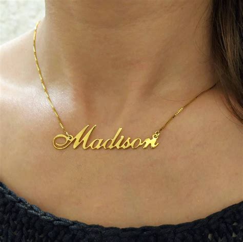 14k Solid Gold Name Necklace 😍 Personalized Necklaces Real Gold