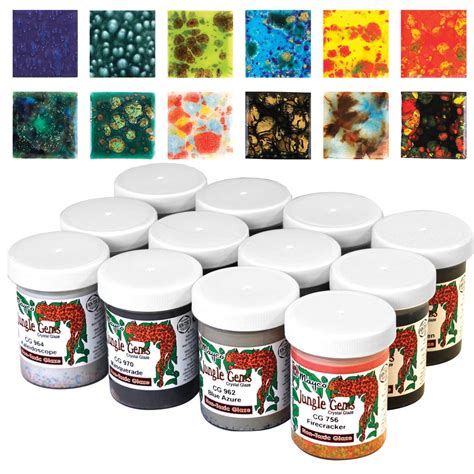 Mayco Jungle Gems Crystal Glaze Set 4 Oz Jars