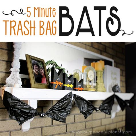 You can use these paper bats to decorate the room and make it eery and scary for halloween. How to Make 5 Minute Trash Bag Bat Halloween Decorations