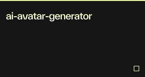 Ai Avatar Generator Codesandbox