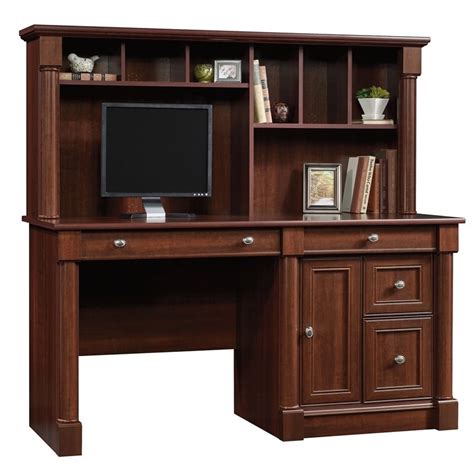 Easy online purchasing · buy direct online · lowest prices online bowery hill computer desk with hutch in cherry - bh-1470612