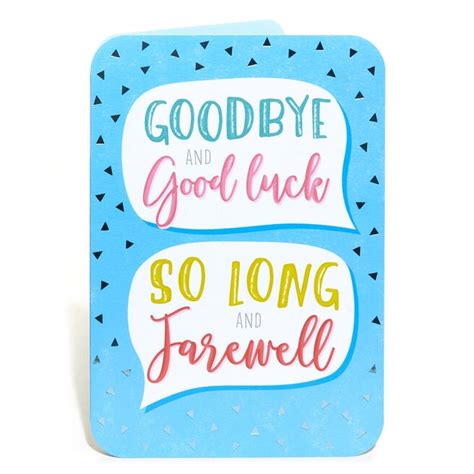 Leaving Cards Personalised Sorry Youre Leaving And Goodbye Cards Uk