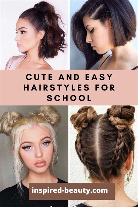 Easy Hairstyles For School Short Hair Inspired Beauty
