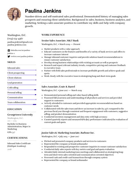 Sales Associate Resume Example And Writing Tips For 2022