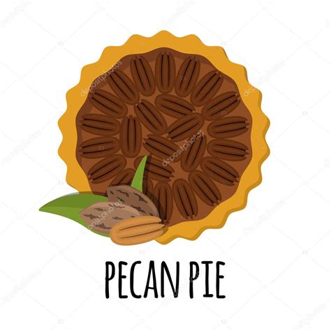 Flat Styled Pecan Pie — Stock Vector © Unununij 157577018