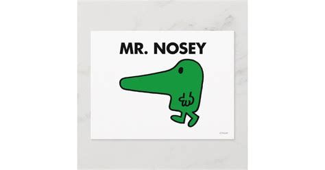Mr Nosey Leading By A Nose Postcard Zazzle