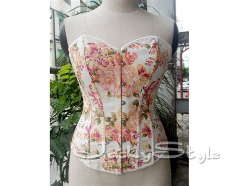 Corset Casual Style Wear With Orange Floral Print By Jackystyle