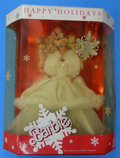 1989 happy holidays barbie holiday and seasonal themed barbie nice twice dollshop