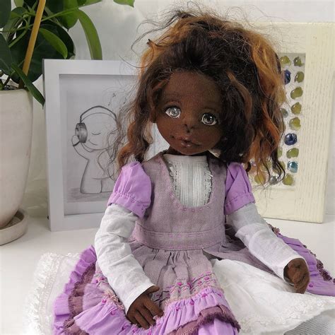 African American Dolls Handmade Black Art Doll Authors Etsy